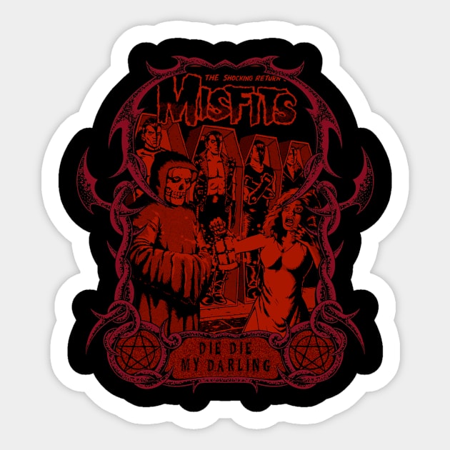 misfits red Sticker by koepoefan